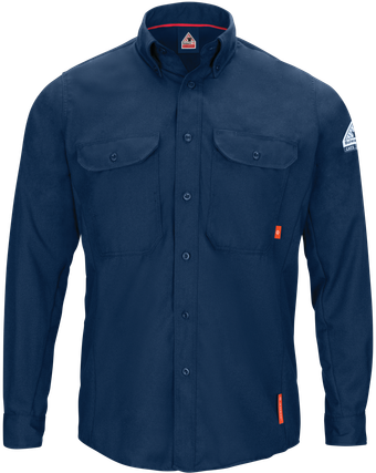 bulwark-fr-shirt-qs50-iq-series-comfort-woven-lightweight-navy-front.png