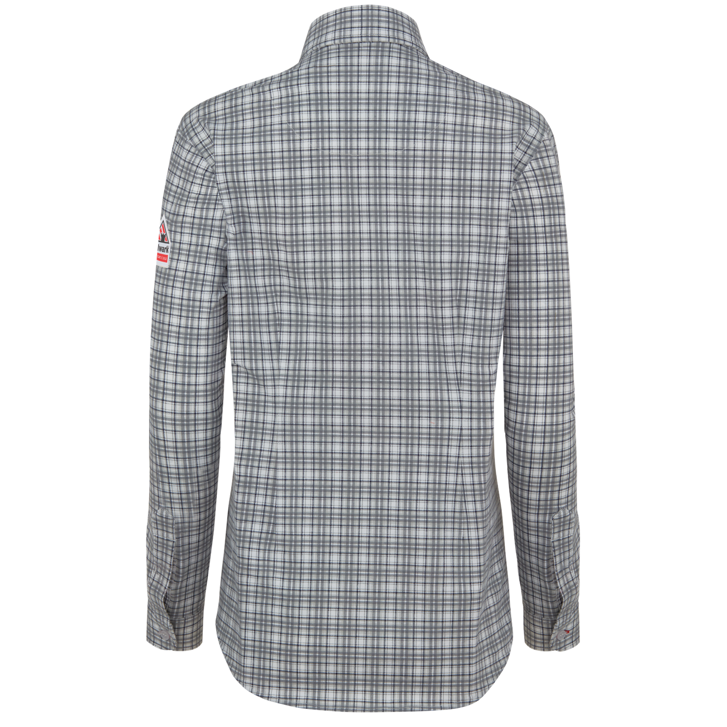 Bulwark-fr-stg3-womens-flex-knit-button-down-shirt-charcoal-back