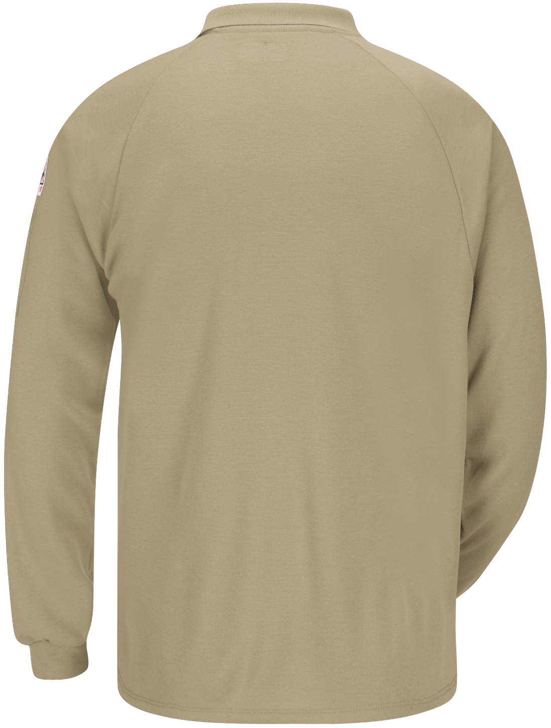 bulwark-fr-polo-smp2-classic-lightweight-long-sleeve-khaki-back.png