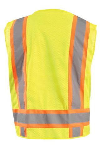 Occunomix ECO-ATRNSM Value Two-Tone Surveyor Mesh Vest Back Yellow