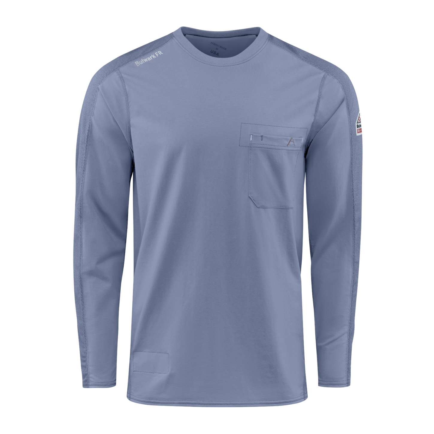 Bulwark-fr-stt2-mens-flex-knit-tee-light-blue-front