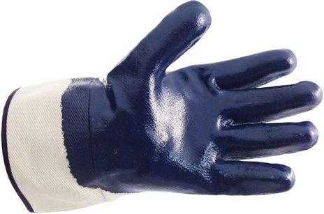 27-805 NITRILE COATED SAFETY GLOVES 10 (COTTON PAIR BLUE)