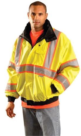 2 tone hi vis bomber jacket