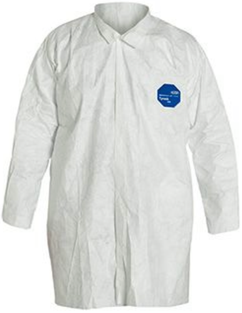 DuPont Tyvek Frock with Open Wrists & Front Snap Closure - TY210SWH Front