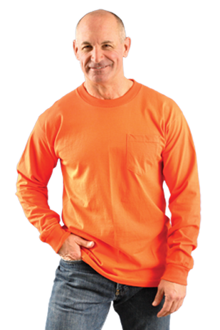 Occunomix LUX-300LP Hi-Viz Classic Cotton Long Sleeve T-shirt Example