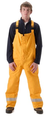 yellow rain bibs