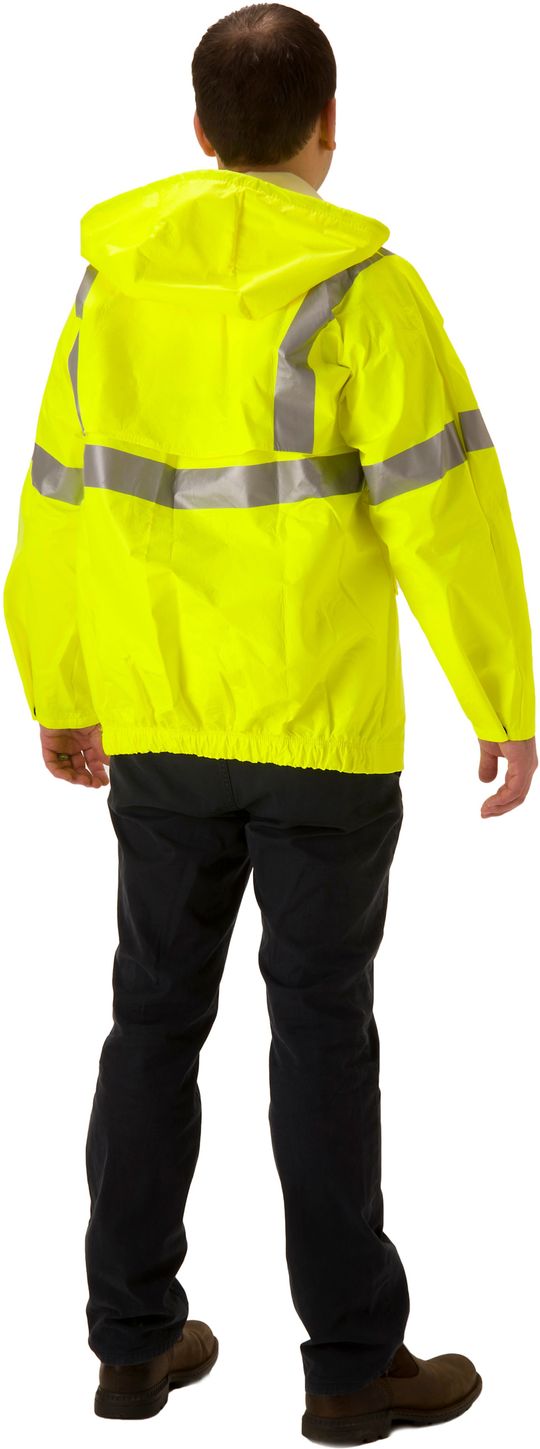Nasco ArcLite Air 1701JFY114 FR Hi-Vis Waist Length Jacket With Hood Back
