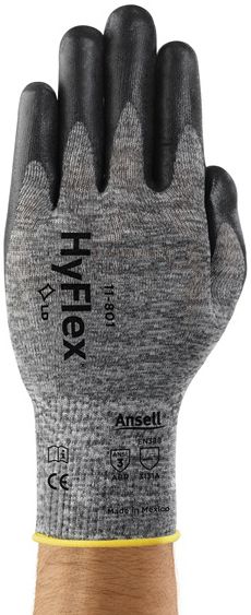 2x Pairs Ansell Hyflex 11-801 Size 9 Gloves Black NEW FREE P&P