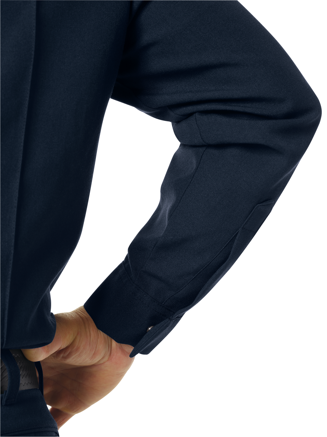Workrite FR Fire Officer Shirt FSE0 Classic Long Sleeve Midnight Navy Example