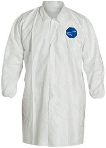 DuPont Tyvek Frock with Elastic Wrists & Front Snap Closure - TY211SWH Front