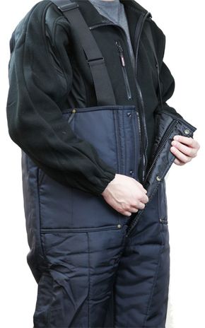 RefrigiWear Iron-Tuff Insulated High Bib Work Overall 0345 - Front Zipper