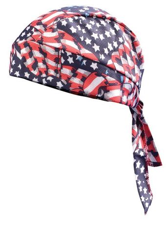 Occunomix TD200 Tuff & Dry Wicking and Cooling Skull Cap Wavy Flag