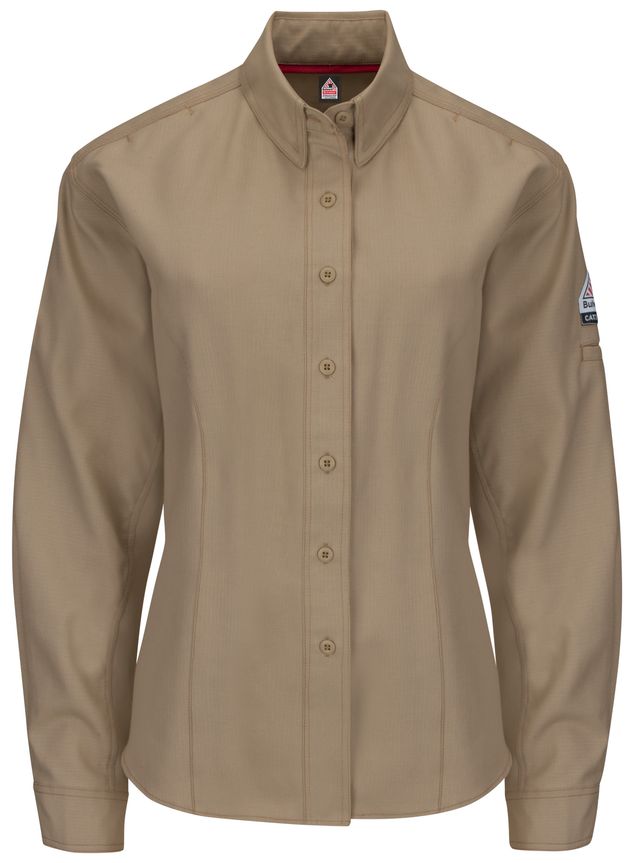 bulwark-women-s-fr-shirt-qs41-iq-series-long-sleeve-endurance-collection-khaki-front.jpg