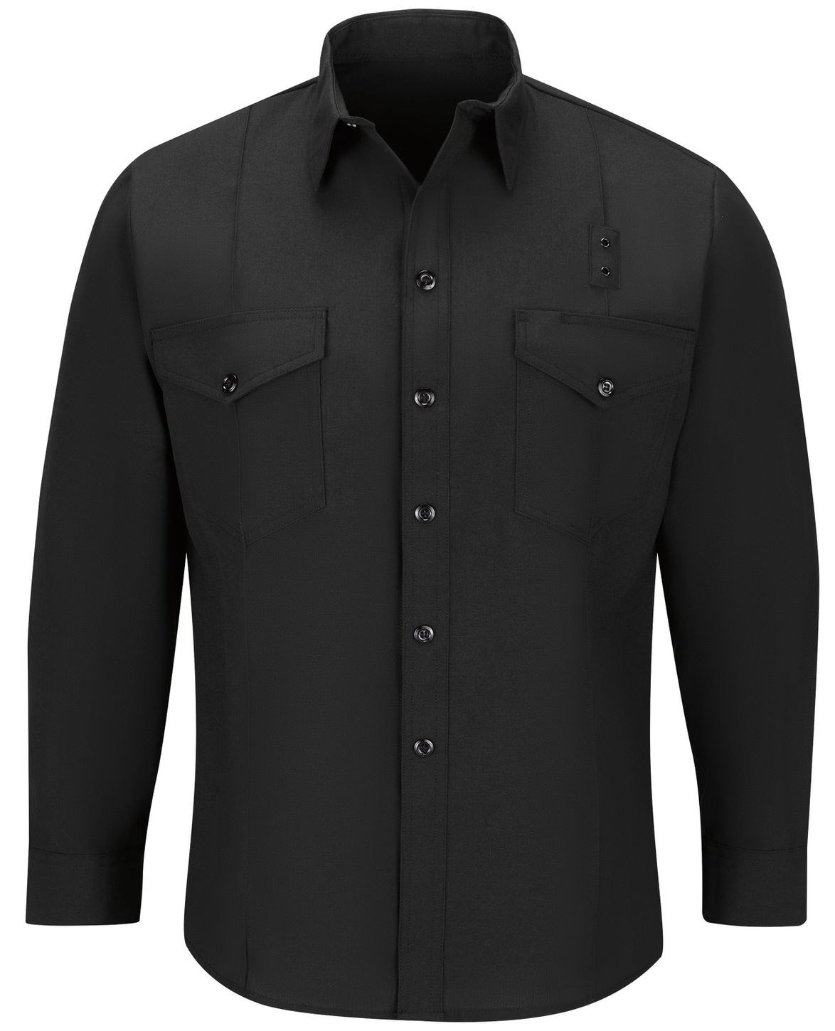 Workrite FR Firefighter Shirt FSF0 Classic Long Sleeve Black Front