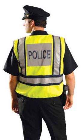 Occunomix LUX-PSP Hi Vis Police Vest Back