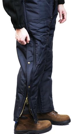 RefrigiWear Iron-Tuff Insulated High Bib Work Overall 0345 - Leg Zipper