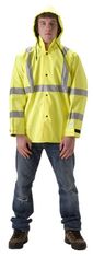 nasco envisage hi vis yellow premium breathable rain jacket