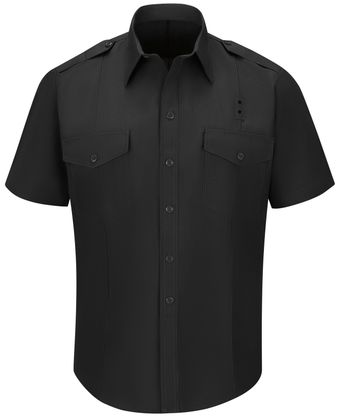 Workrite FR Fire Chief Shirt FSC2 Classic Short Sleeve Black Front