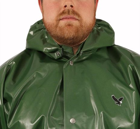 Tingley Iron Eagle® Chemical Resistant Detachable Hood - Polyurethane Coated Green Front