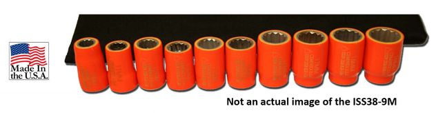 Cementex ISS38-9M Insulated Metric Socket Kit, 9PC