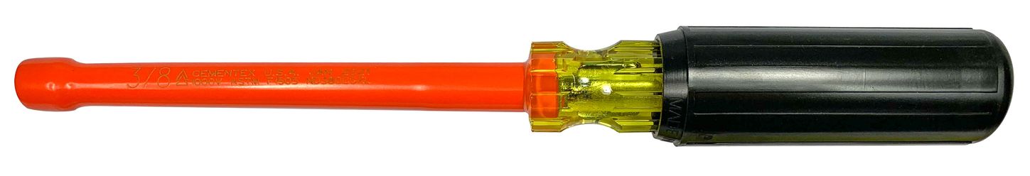 Cementex ND380XLCG Insulated Nut Driver 6-inch Shank Cushion Grip