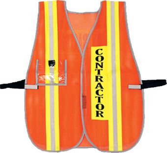 OK-1 CONTRACT Hi Vis Safety Vest - Non-ANSI PVC Coated Mesh