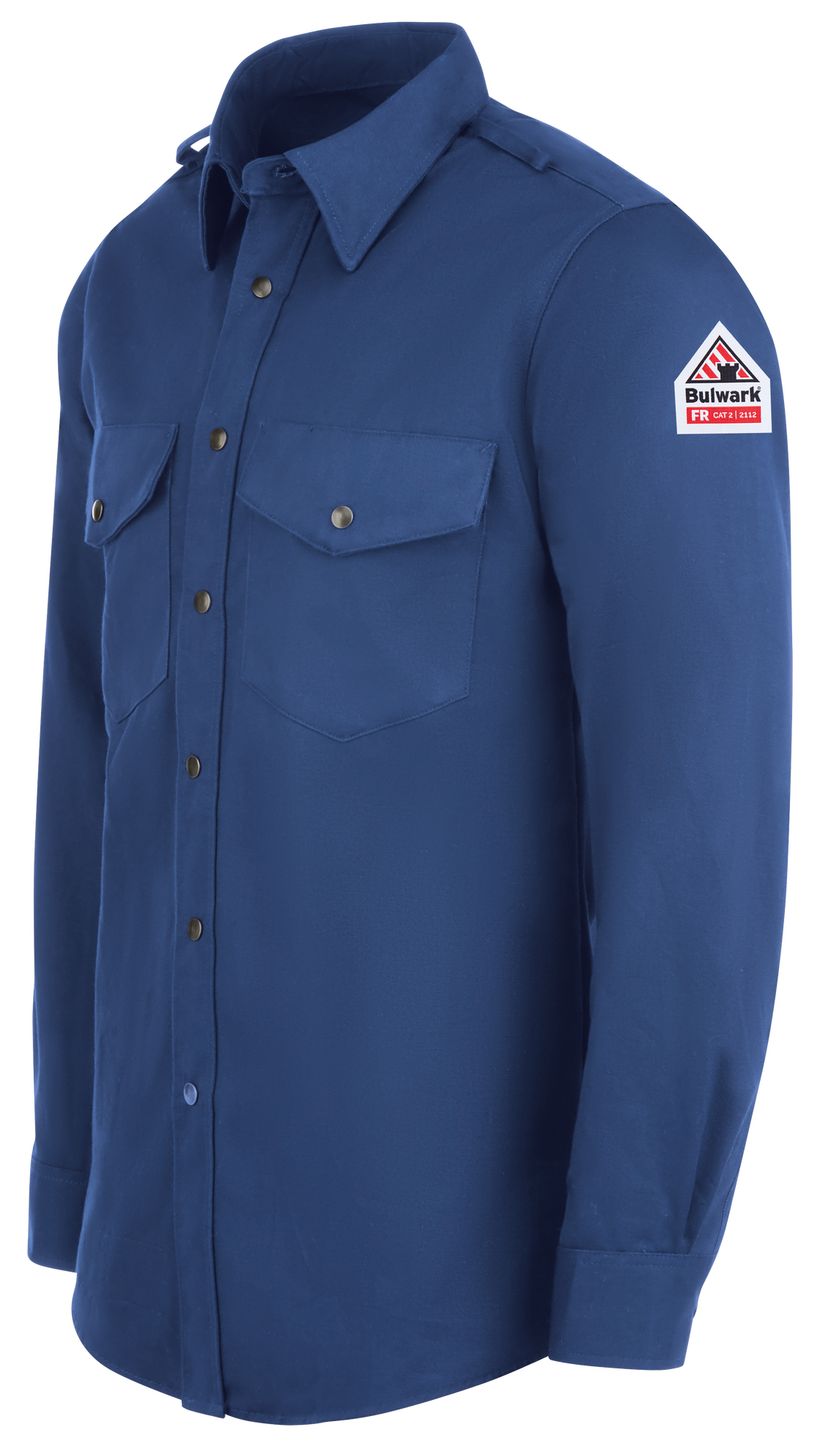 bulwark-fr-shirt-ses2-midweight-excel-snap-front-uniform-royal-blue-left.jpg