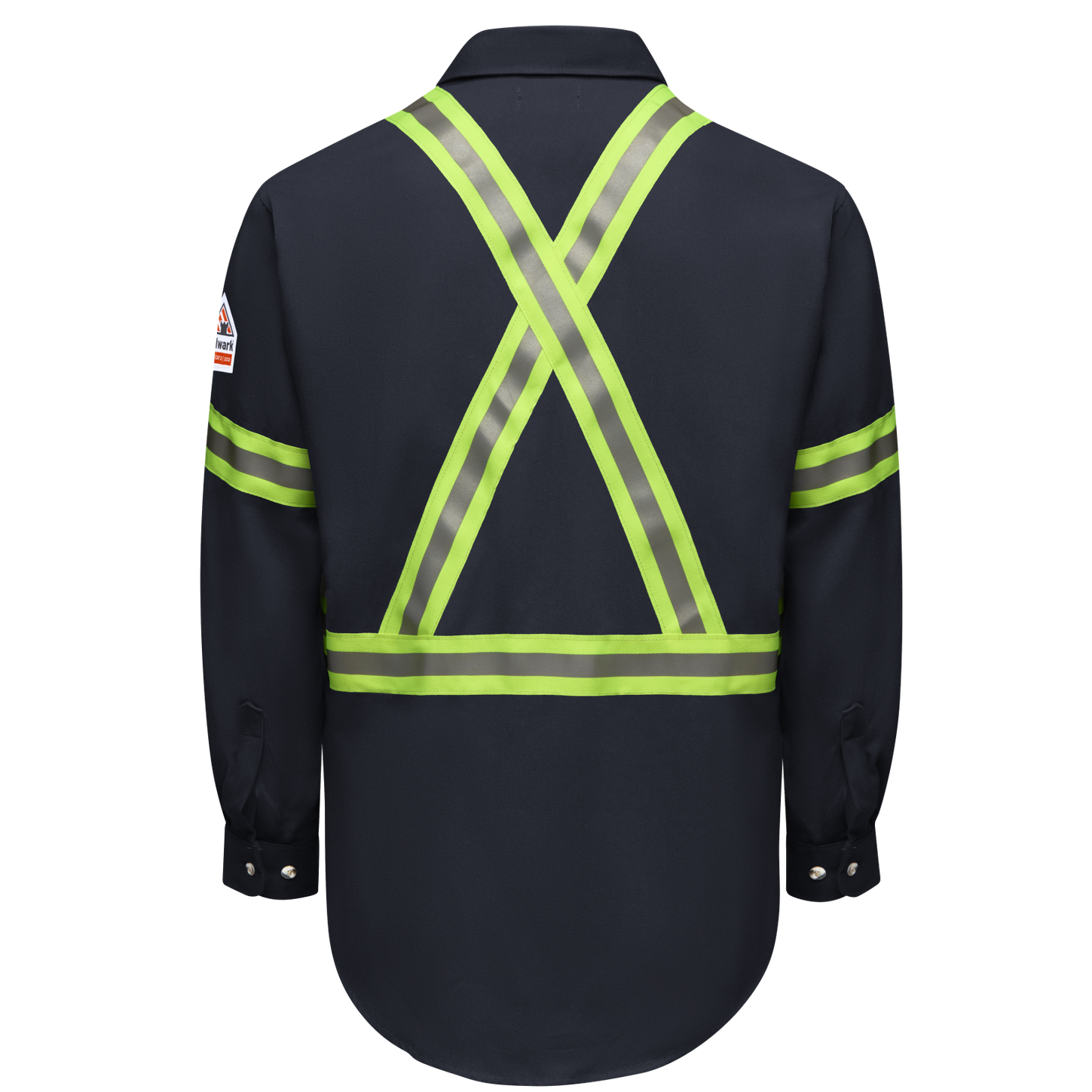 Bulwark-fr-smuc-dress-uniform-shirt-reflective-trim-navy-back