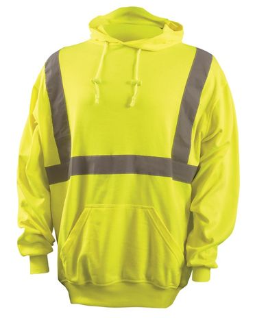 Occunomix Sweatshirt LUX-SWTLH Lightweight Hooded Pullover - High Visibility Front