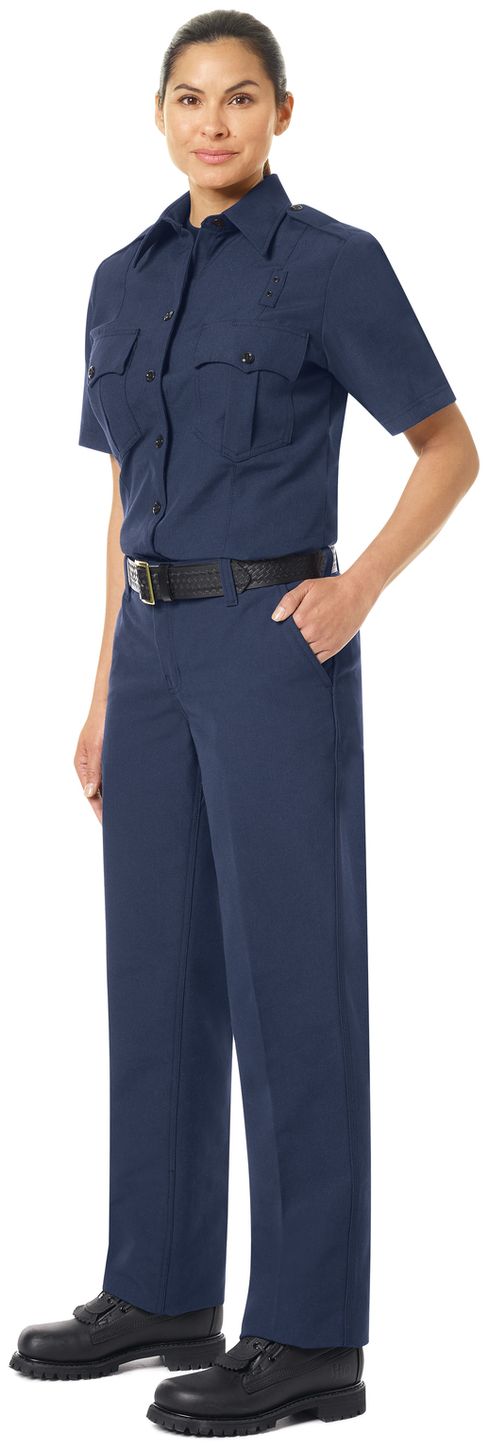 Workrite FR Women's Pants FP51 Classic Firefighter Navy Example Left