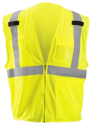 Occunomix LUX-GCZTAB Mesh Tablet Vest with Zipper Yellow Front