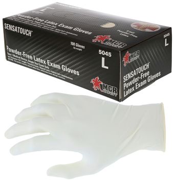 MCR Safety SensaTouch Latex Disposable Gloves 5045 Powder-Free