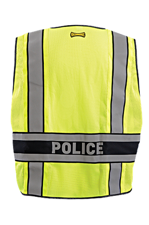 Occunomix LUX-DPSP-DOR Deluxe Solid/Mesh Breakaway Public Safety Vest w ...