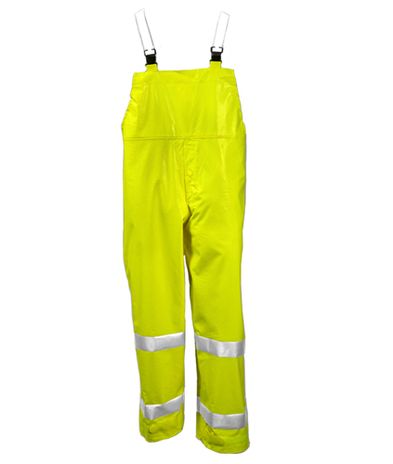 Tingley Comfort-Brite Hi Vis Fire Resistant Rain Overalls O53122 - Yellow