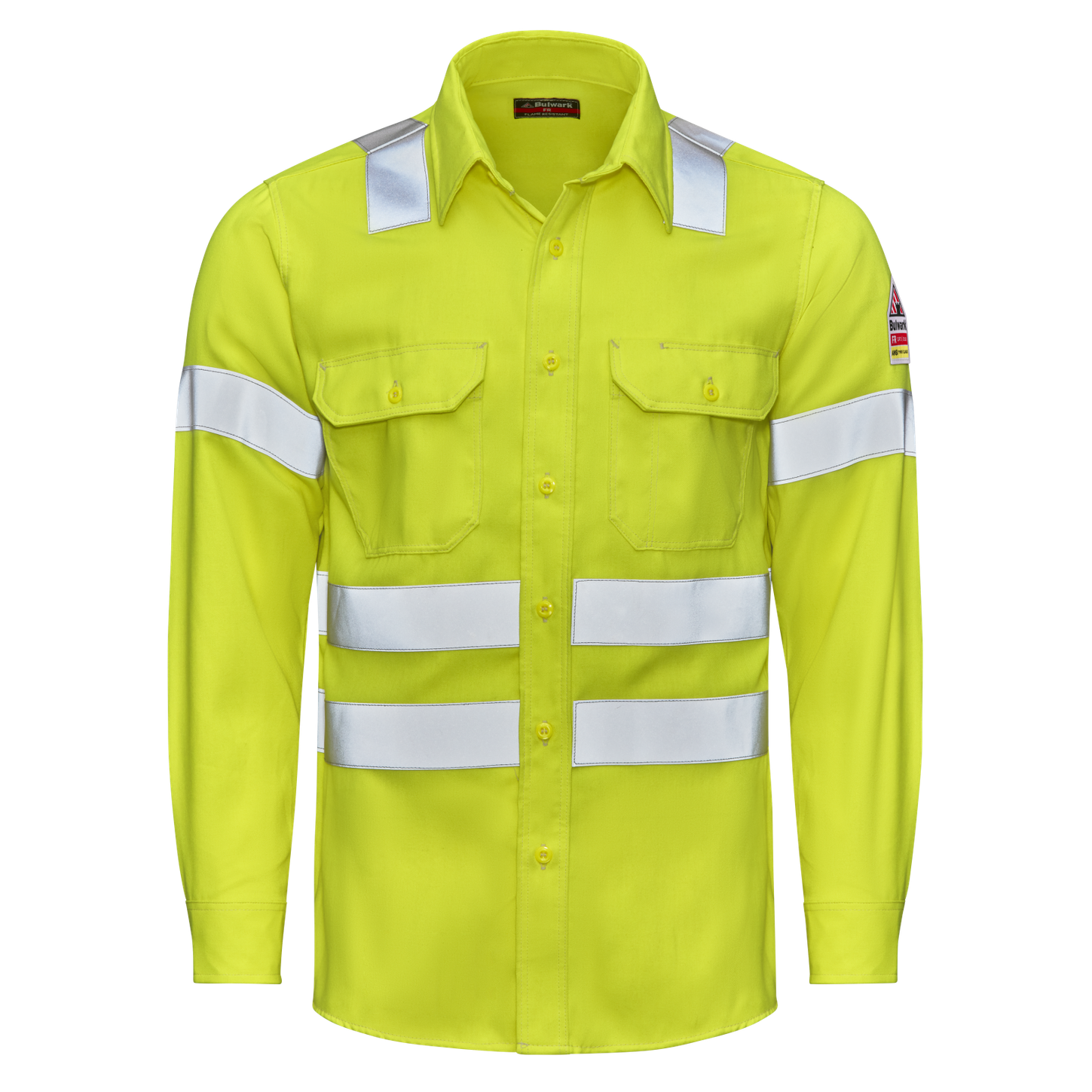 Bulwark-fr-s1w2-hivis-work-shirt-front
