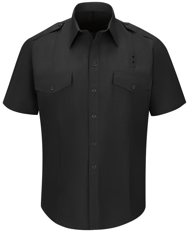 Workrite FR Fire Chief Shirt FSC2 Classic Short Sleeve Black Front