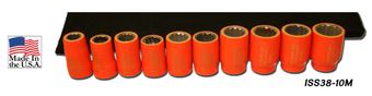 Cementex ISS38-10M 3/8" Square Drive Metric Socket Kit, 10PC