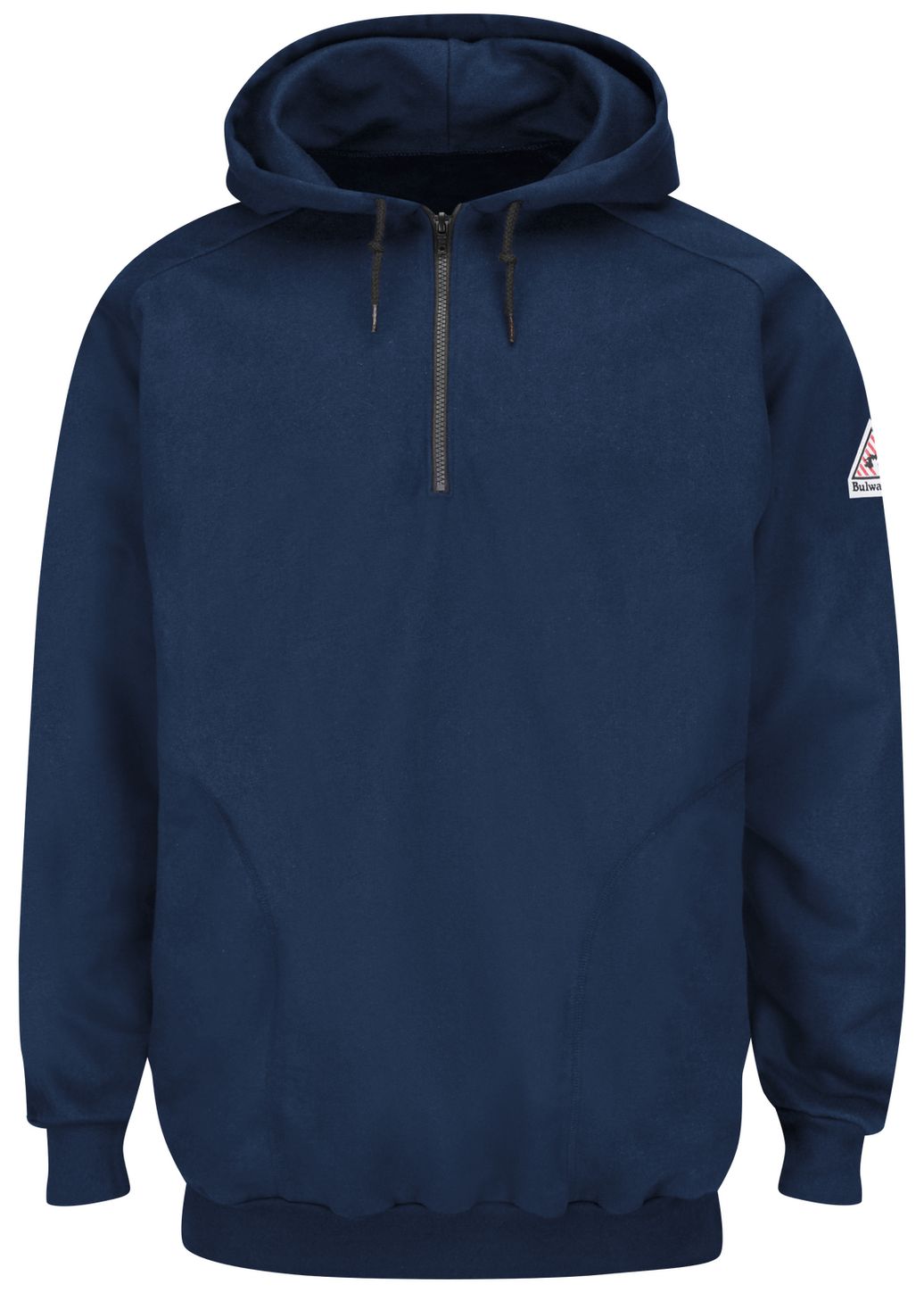 Bulwark FR Sweatshirt SEH8, Fleece Pullover, Hooded — Shirt Size: S
