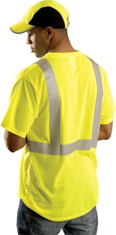 Lime Yellow Color Hi Vis T-Shirt - Occunomix Occulux LUX-SSTP2