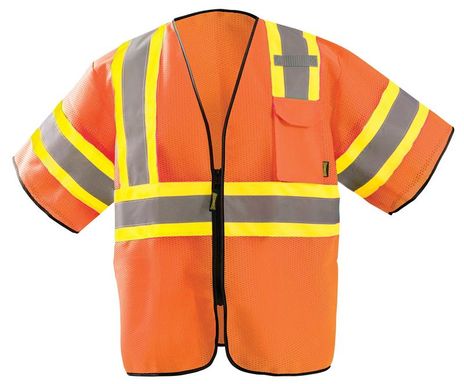 Occunomix ECO-GCZ32T HiViz Two-Tone Mesh Vest Front Orange