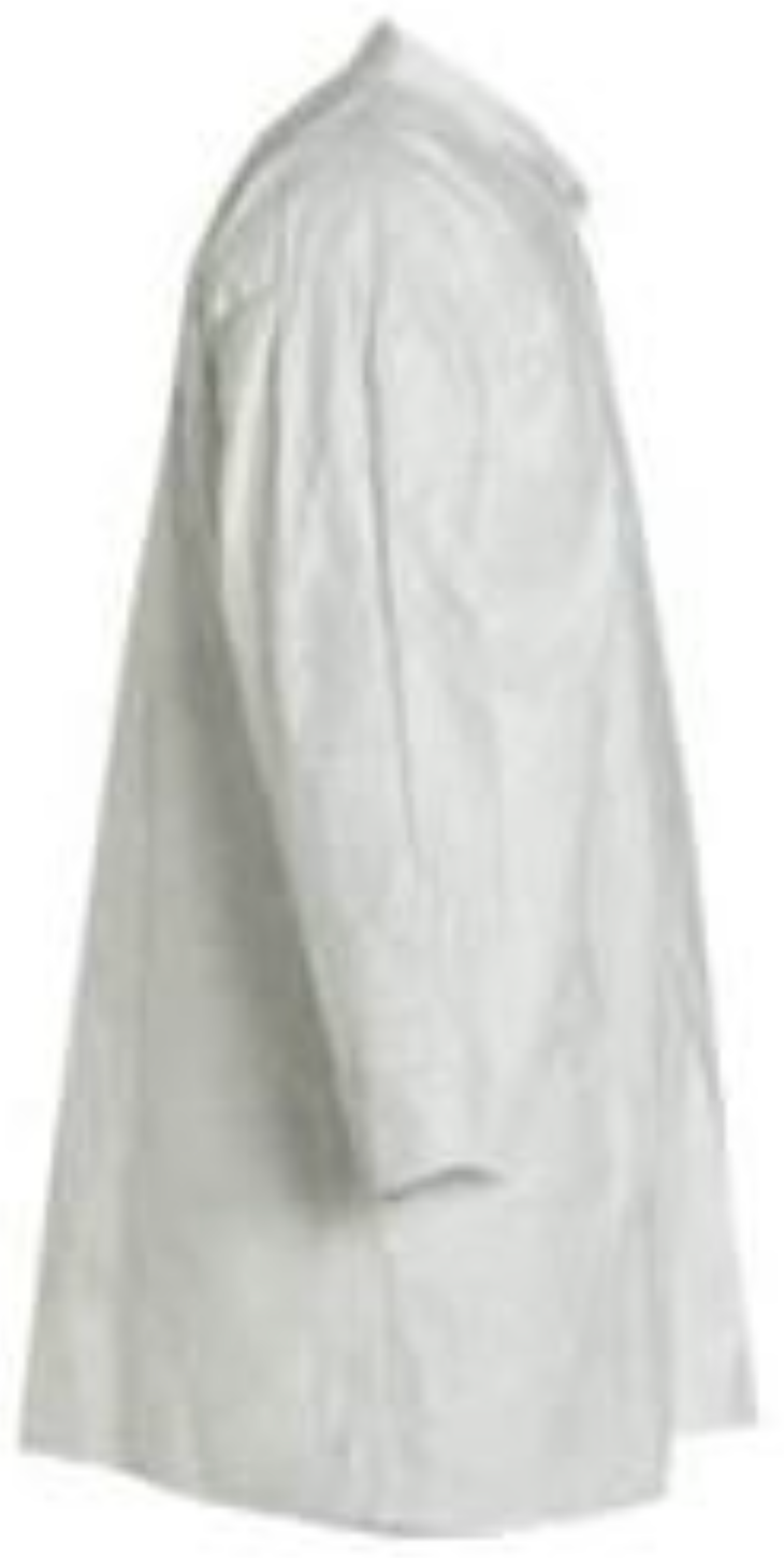DuPont™ Tyvek® Frock with Open Wrists  Front Snap Closure TY210SWH —  Coat Size: M — Legion Safety Products