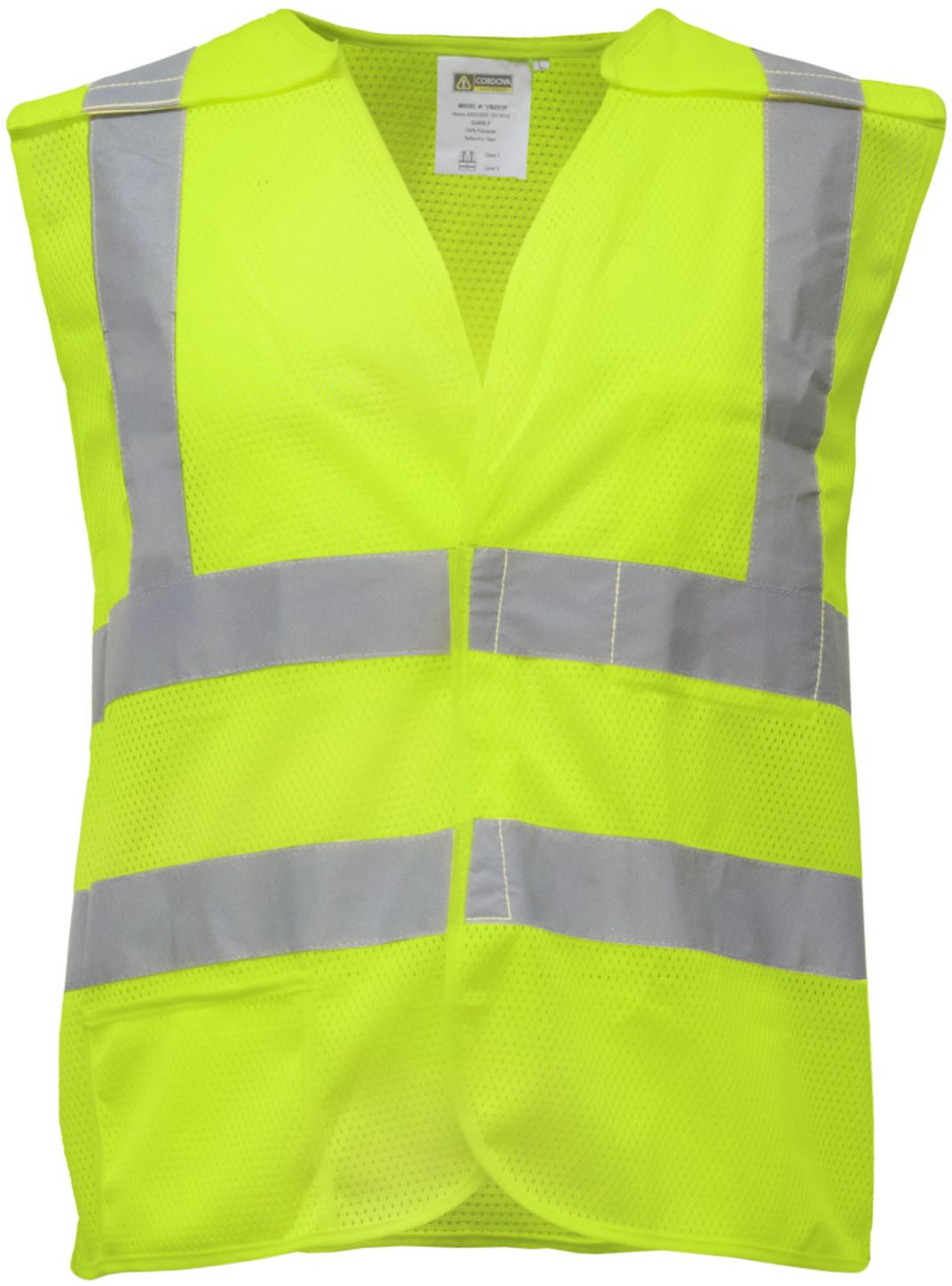 RefrigiWear 0197 Break-Away Mesh Safety Vest Lime Front
