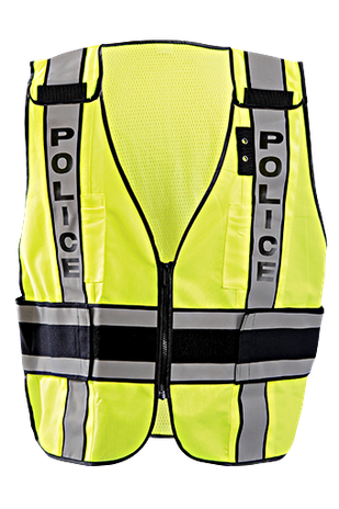 Deluxe Yellow Mesh Reflective Safety Vest with Pockets and ID Holder