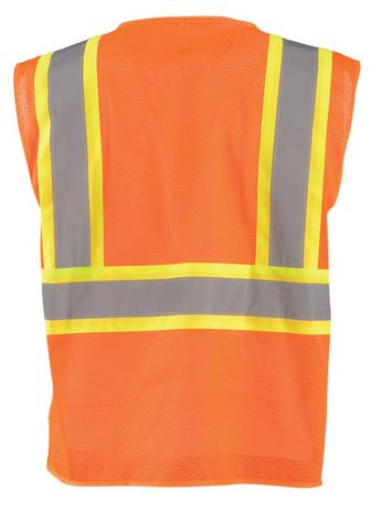 Occunomix ECO-IMB2T Break-Away Two-Tone Mesh Vest Back Orange