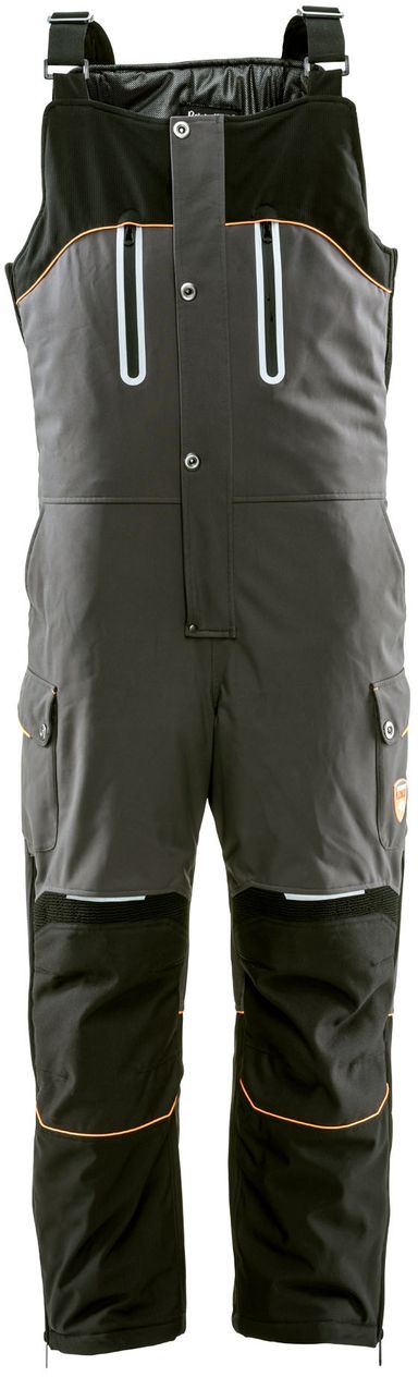 RefrigiWear 0497 – HiVis Insulated Softshell Bib Overalls — Waist