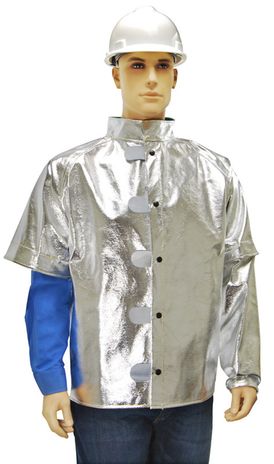 Otterlayer aluminized jacket removable sleeves front removed sleeve detail C13-ACF