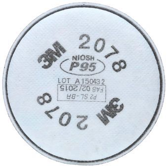 3M 2078 P95 Filters - Nuisance OV/ Acid Gas Relief Front