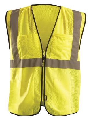 Occunomix ECO-GCS High Visibility Mesh Surveyor Vest Front Yellow