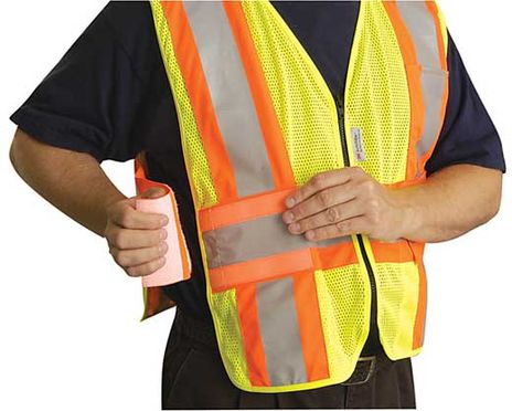 Occunomix OccuLux 2-Tone Mesh Expandable, High Vis Vest LUX-SC2TZ Example