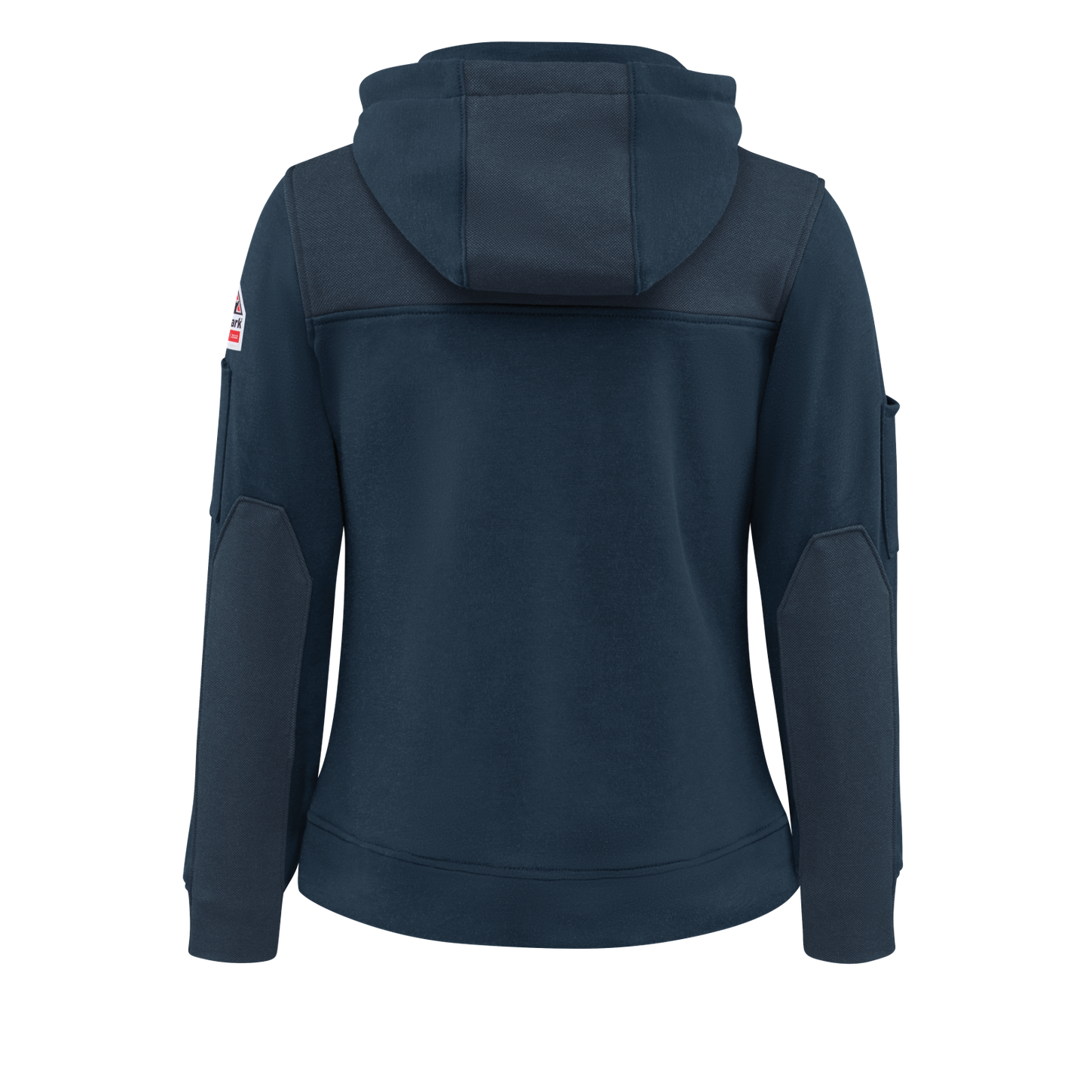 Bulwark-fr-smm5-womens-fleece-hoodie-navy-back